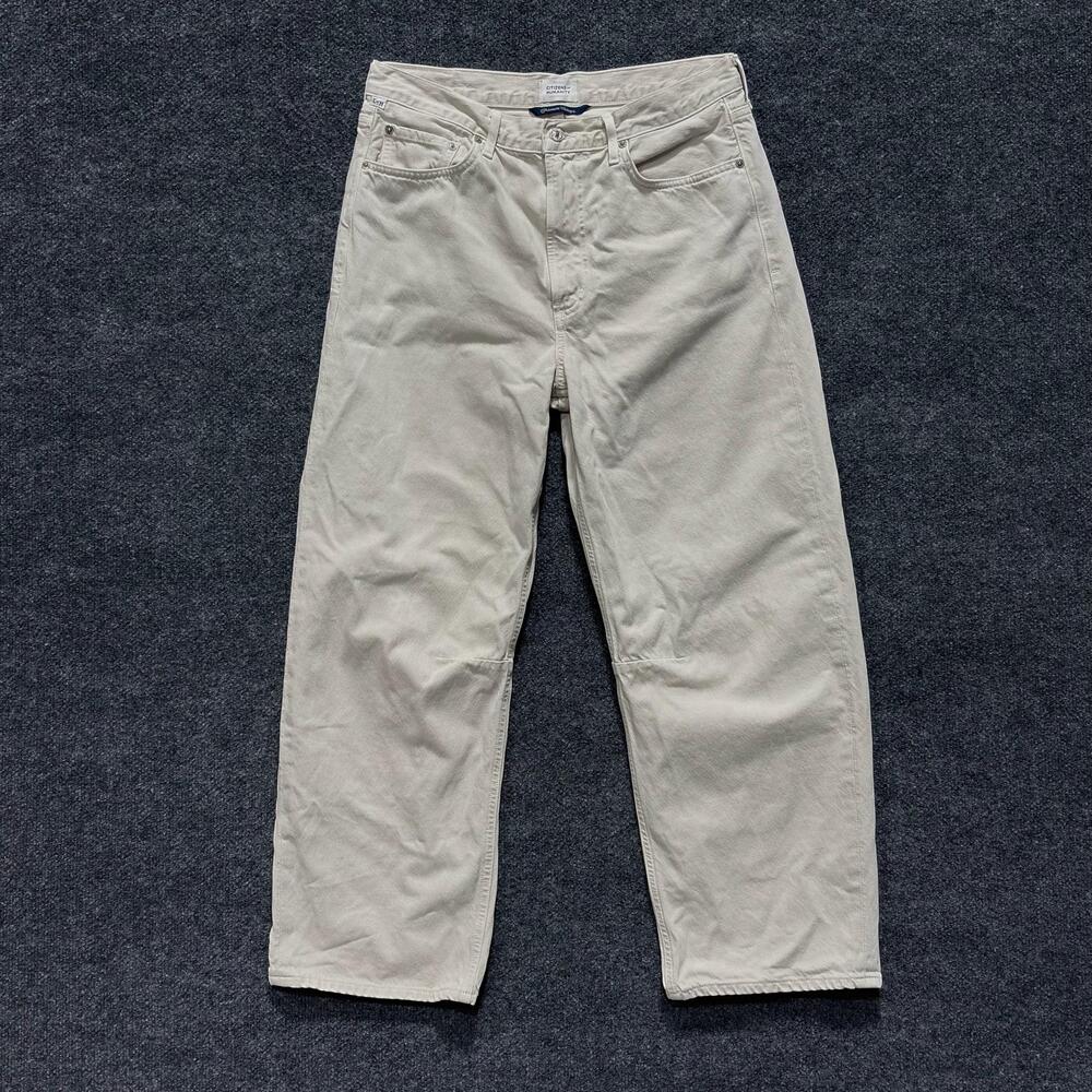 Citizens Of Humanity Jeans Womens 30 Beige Light Wash Relaxed Cropped Denim